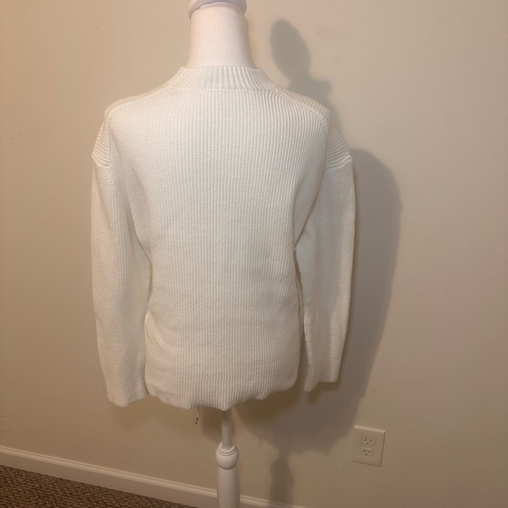 Vince White Crew Neck Sweater Size Small - Picture 3 of 6